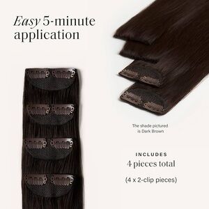 NIB Luxy scalp hair fill ins Hair Extensions mocha brown balayage 12” 30g